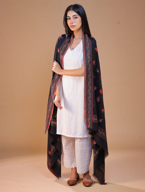 Women's Kani Floral Wool Shawl